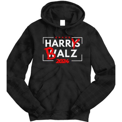 Funny Harris Walz 24 Hairy Balz 2024 Meme Democratics Vote Tie Dye Hoodie