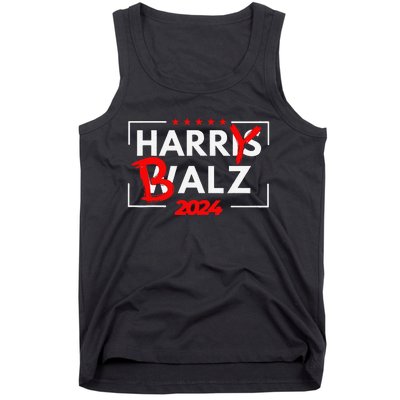 Funny Harris Walz 24 Hairy Balz 2024 Meme Democratics Vote Tank Top