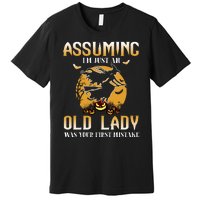 Funny Halloween Witch Assuming I’m Just An Old Lady Was Your First Mistake Premium T-Shirt