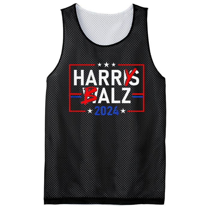 Funny Harris Walz 24 Harry Balz 2024 Meme Democratics Mesh Reversible Basketball Jersey Tank