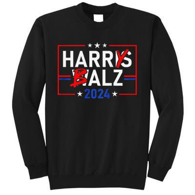 Funny Harris Walz 24 Harry Balz 2024 Meme Democratics Tall Sweatshirt