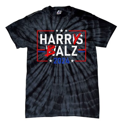 Funny Harris Walz 24 Harry Balz 2024 Meme Democratics Tie-Dye T-Shirt