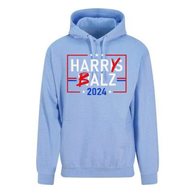 Funny Harris Walz 24 Harry Balz 2024 Meme Democratics Unisex Surf Hoodie