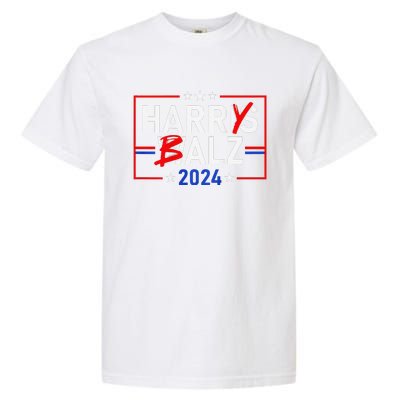 Funny Harris Walz 24 Harry Balz 2024 Meme Democratics Garment-Dyed Heavyweight T-Shirt