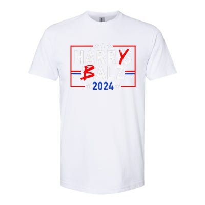 Funny Harris Walz 24 Harry Balz 2024 Meme Democratics Softstyle CVC T-Shirt