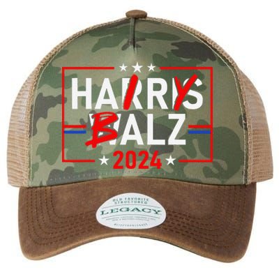 Funny Harris Walz 24 Hairy Balz 2024 Meme Democratics Vote Legacy Tie Dye Trucker Hat