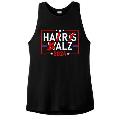 Funny Harris Walz 24 Hairy Balz 2024 Meme Democratics Vote Ladies PosiCharge Tri-Blend Wicking Tank