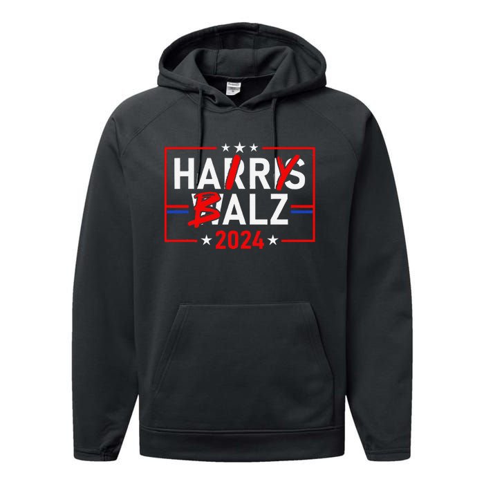 Funny Harris Walz 24 Hairy Balz 2024 Meme Democratics Vote Performance Fleece Hoodie