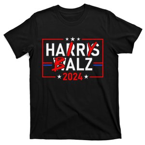 Funny Harris Walz 24 Hairy Balz 2024 Meme Democratics Vote T-Shirt