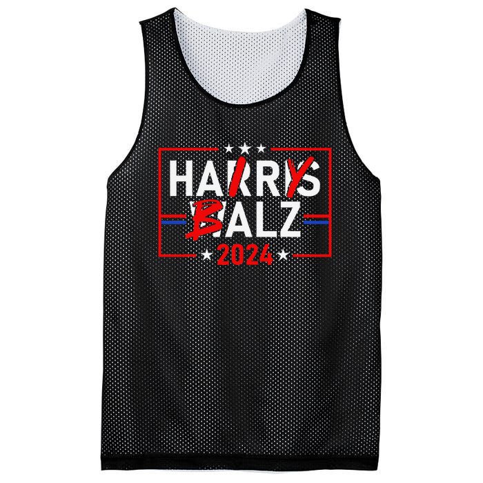 Funny Harris Walz 24 Hairy Balz 2024 Meme Democratics Vote Mesh Reversible Basketball Jersey Tank