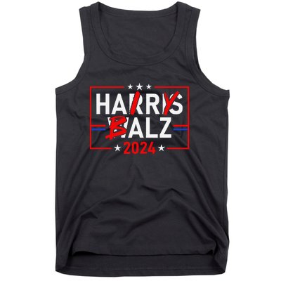 Funny Harris Walz 24 Hairy Balz 2024 Meme Democratics Vote Tank Top