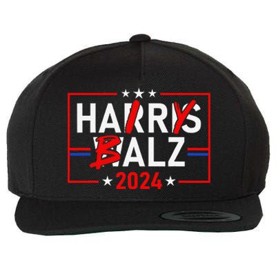 Funny Harris Walz 24 Hairy Balz 2024 Meme Democratics Vote Wool Snapback Cap