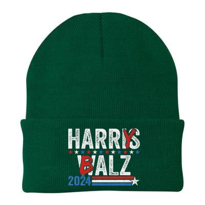 Funny Harris Walz 24 Harry Balz 2024 Meme Democratics Vote Knit Cap Winter Beanie