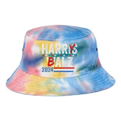 Funny Harris Walz 24 Harry Balz 2024 Meme Democratics Vote Tie Dye Newport Bucket Hat