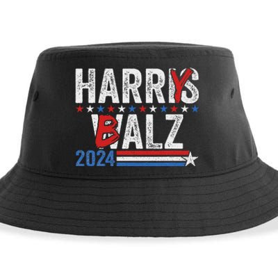 Funny Harris Walz 24 Harry Balz 2024 Meme Democratics Vote Sustainable Bucket Hat