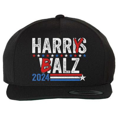 Funny Harris Walz 24 Harry Balz 2024 Meme Democratics Vote Wool Snapback Cap