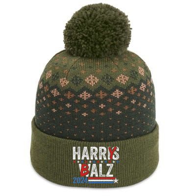 Funny Harris Walz 24 Harry Balz 2024 Meme Democratics Vote The Baniff Cuffed Pom Beanie