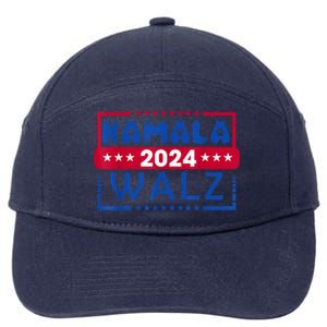 Funny Harris Waltz 2024 Election Kamala Harris Tim Waltz 7-Panel Snapback Hat