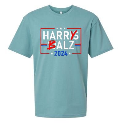 Funny Harris Walz 24 Harry Balz 2024 Meme Democratics Vote Sueded Cloud Jersey T-Shirt