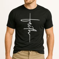 Faith Hand Written Calligraphy Christian Front And Back Print Performance Shirt