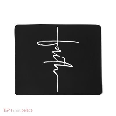 Faith Hand Written Calligraphy Christian Front And Back Print Mousepad