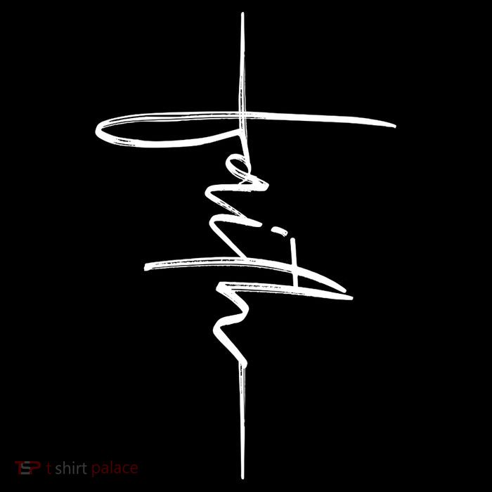 Faith Hand Written Calligraphy Christian Front And Back Print Tie-Dye T-Shirt