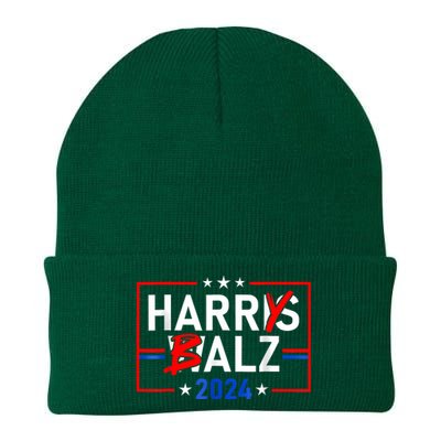 Funny Harris Walz 24 Harry Balz 2024 Meme Democratics Vote Knit Cap Winter Beanie