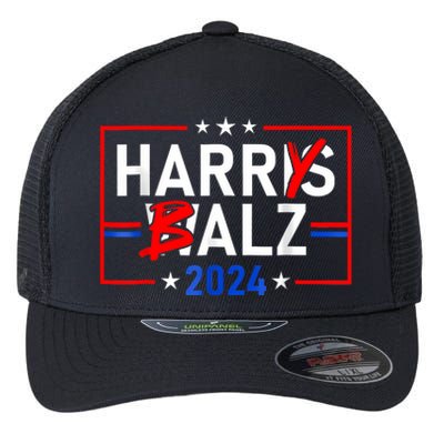 Funny Harris Walz 24 Harry Balz 2024 Meme Democratics Vote Flexfit Unipanel Trucker Cap