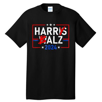 Funny Harris Walz 24 Harry Balz 2024 Meme Democratics Vote Tall T-Shirt