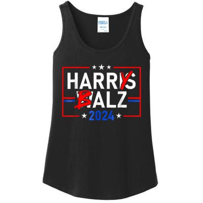 Funny Harris Walz 24 Harry Balz 2024 Meme Democratics Vote Ladies Essential Tank