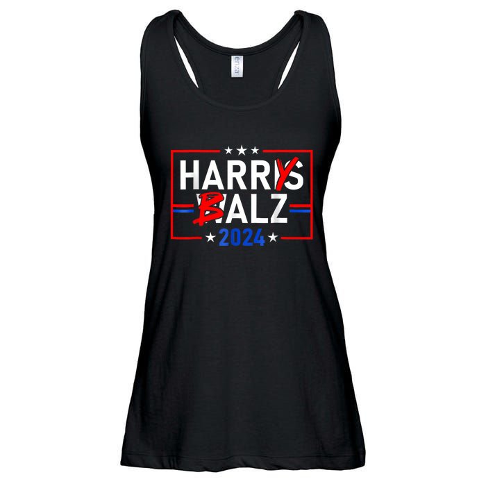 Funny Harris Walz 24 Harry Balz 2024 Meme Democratics Vote Ladies Essential Flowy Tank