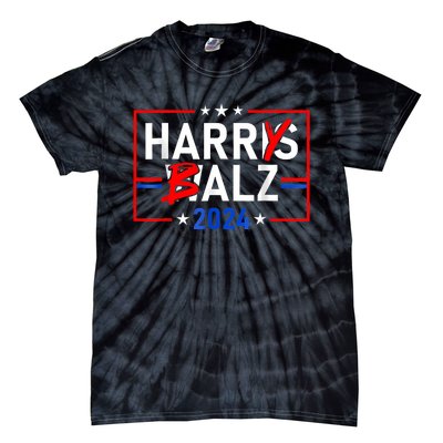 Funny Harris Walz 24 Harry Balz 2024 Meme Democratics Vote Tie-Dye T-Shirt