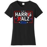 Funny Harris Walz 24 Harry Balz 2024 Meme Democratics Vote Women's T-Shirt