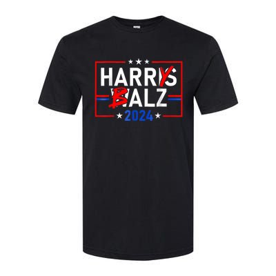 Funny Harris Walz 24 Harry Balz 2024 Meme Democratics Vote Softstyle CVC T-Shirt