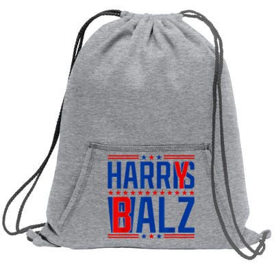 Funny Harris Walz 24 Harry Balz 2024 Meme Democratics Vote Sweatshirt Cinch Pack Bag