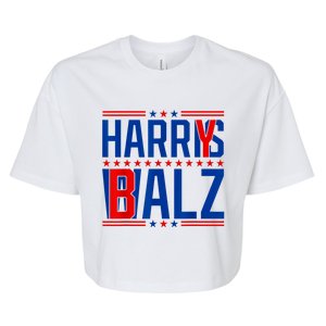 Funny Harris Walz 24 Harry Balz 2024 Meme Democratics Vote Bella+Canvas Jersey Crop Tee