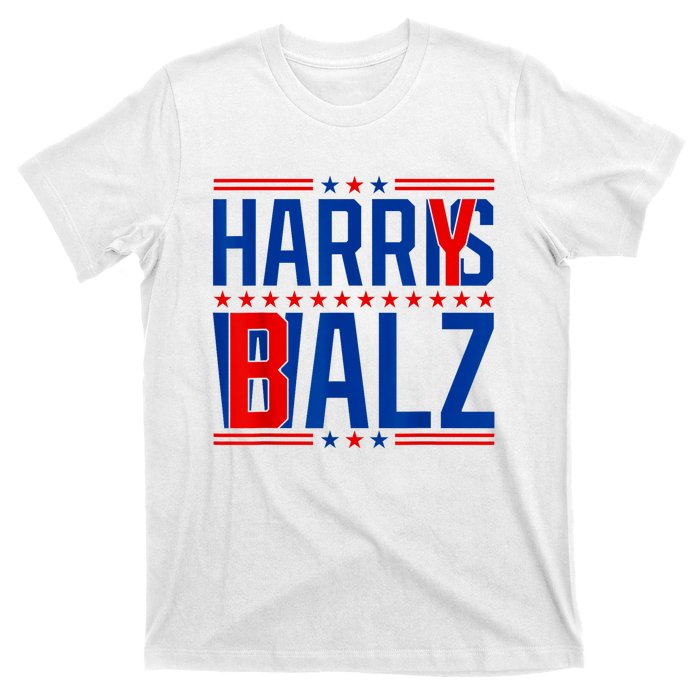 Funny Harris Walz 24 Harry Balz 2024 Meme Democratics Vote T-Shirt