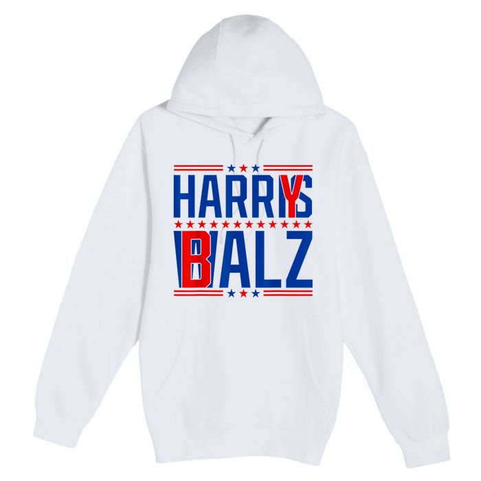 Funny Harris Walz 24 Harry Balz 2024 Meme Democratics Vote Premium Pullover Hoodie