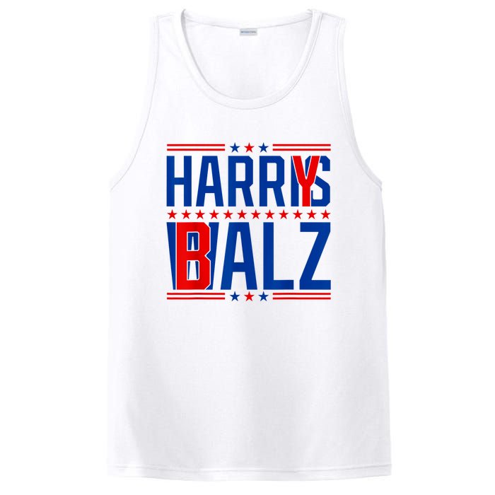 Funny Harris Walz 24 Harry Balz 2024 Meme Democratics Vote PosiCharge Competitor Tank