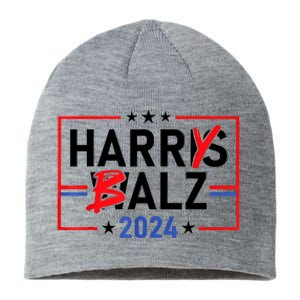 Funny Harris Walz 24 Harry Balz 2024 Meme Democratics Vote Sustainable Beanie