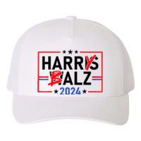 Funny Harris Walz 24 Harry Balz 2024 Meme Democratics Vote Yupoong Adult 5-Panel Trucker Hat