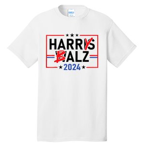 Funny Harris Walz 24 Harry Balz 2024 Meme Democratics Vote Tall T-Shirt