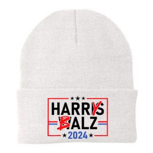 Funny Harris Walz 24 Harry Balz 2024 Meme Democratics Vote Knit Cap Winter Beanie