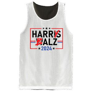 Funny Harris Walz 24 Harry Balz 2024 Meme Democratics Vote Mesh Reversible Basketball Jersey Tank