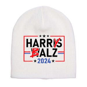 Funny Harris Walz 24 Harry Balz 2024 Meme Democratics Vote Short Acrylic Beanie