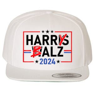 Funny Harris Walz 24 Harry Balz 2024 Meme Democratics Vote Wool Snapback Cap