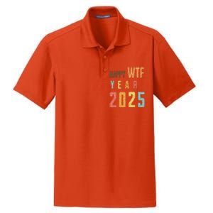 Funny Happy Wtf Year 2025 Quote New Year 2025 Cool Happy Wtf Dry Zone Grid Polo