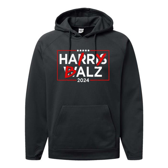 Funny Harris Walz 24 Hairy Balz 2024 Meme Democratics Vote Performance Fleece Hoodie