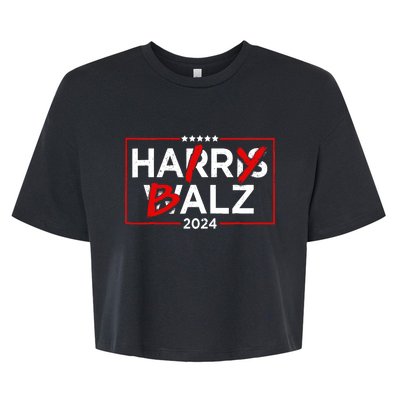 Funny Harris Walz 24 Hairy Balz 2024 Meme Democratics Vote Bella+Canvas Jersey Crop Tee