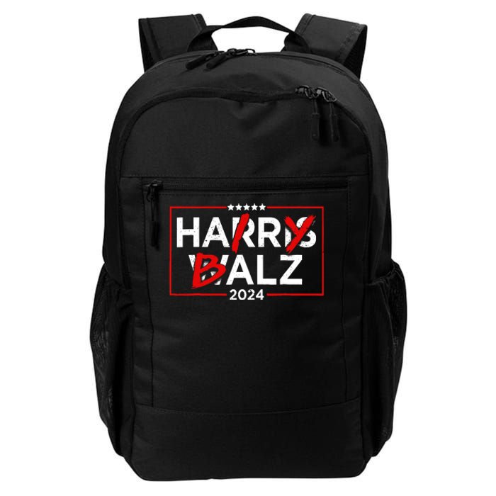 Funny Harris Walz 24 Hairy Balz 2024 Meme Democratics Vote Daily Commute Backpack